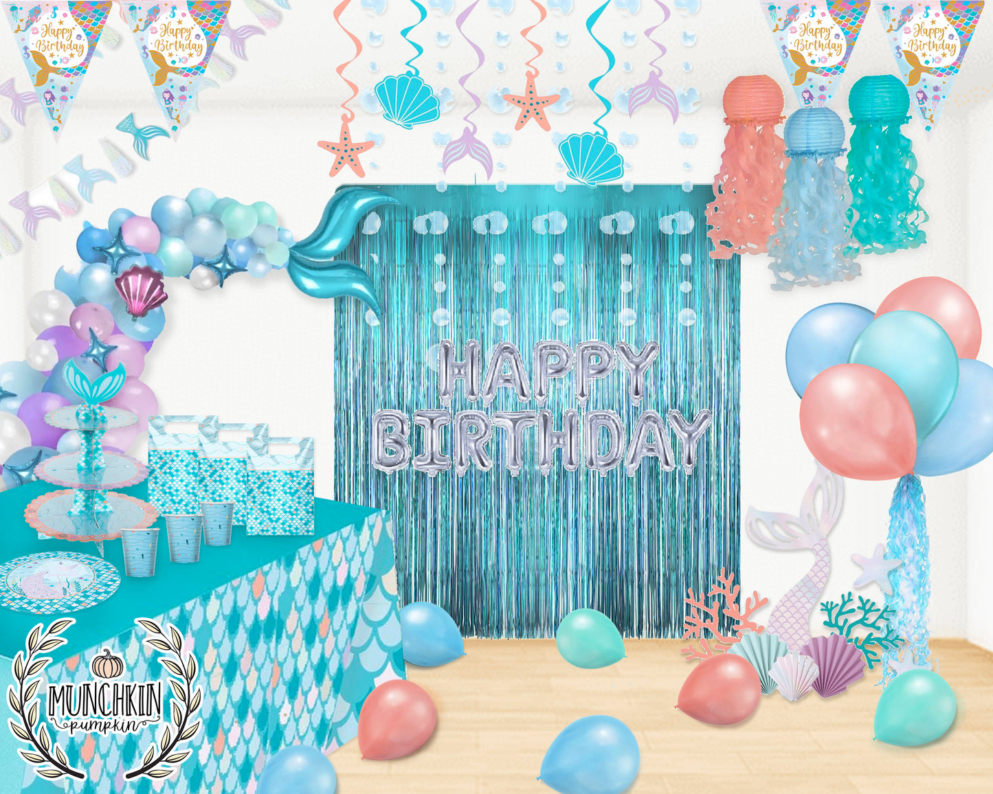 Mermaid Birthday Party in a Box Kit