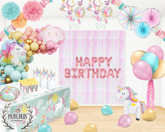 Unicorn Birthday Party in a Box Kit